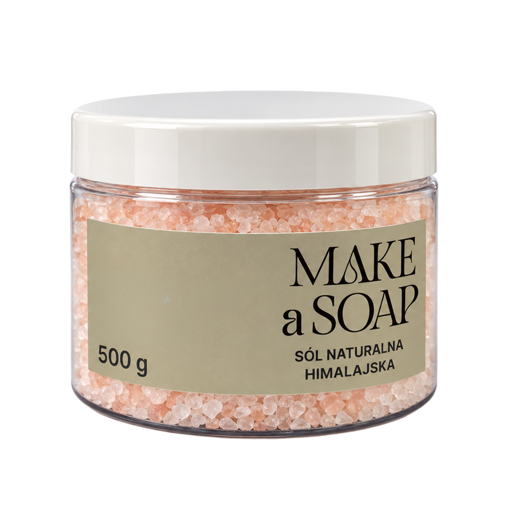 Różowa sól himalajska Make a Soap 2–5 mm w zamkniętym słoiku